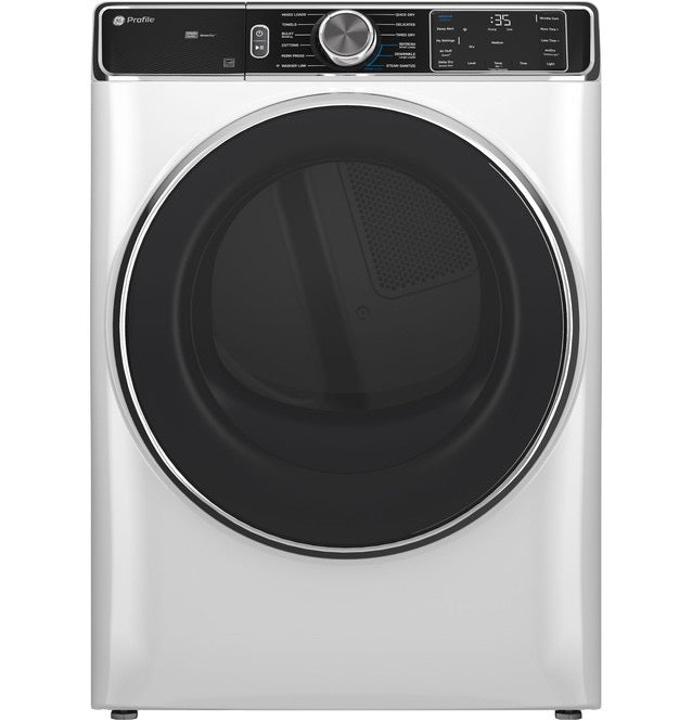GE Profile™ 7.8 cu. ft. Capacity Smart Front Load Gas Dryer with Steam and Sanitize Cycle Model #: PFD87GSSVWW