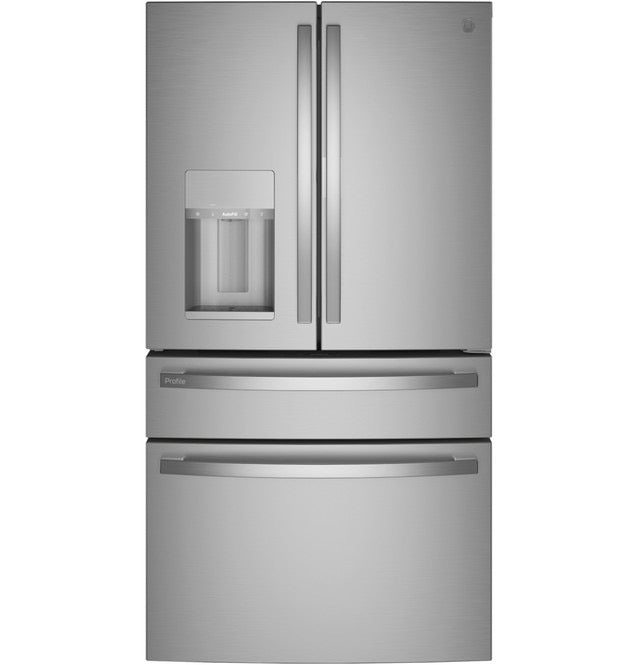 GE Profile™ ENERGY STAR® 27.9 Cu. Ft. Smart Fingerprint Resistant 4-Door French-Door Refrigerator with Door In Door Model #: PVD28BYNFS