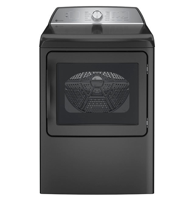 GE Profile™ ENERGY STAR® 7.4 cu. ft. Capacity aluminized alloy drum Electric Dryer with Sanitize Cycle and Sensor Dry Model #: PTD60EBPRDG