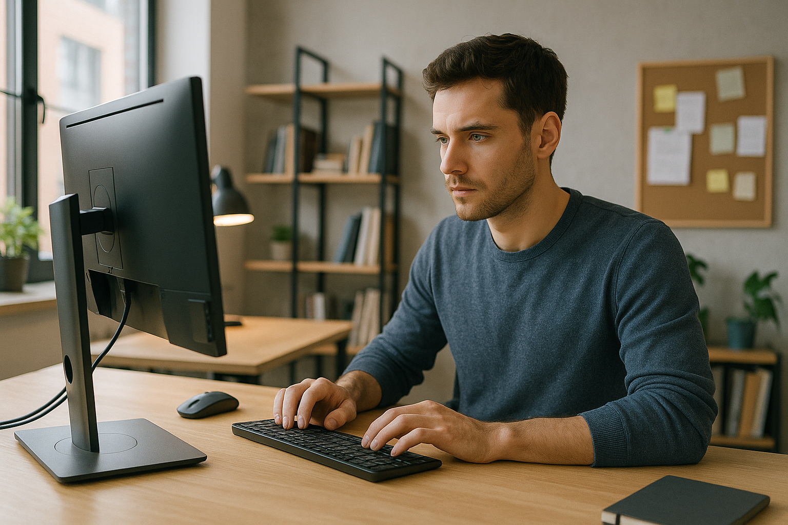 a person on their computer