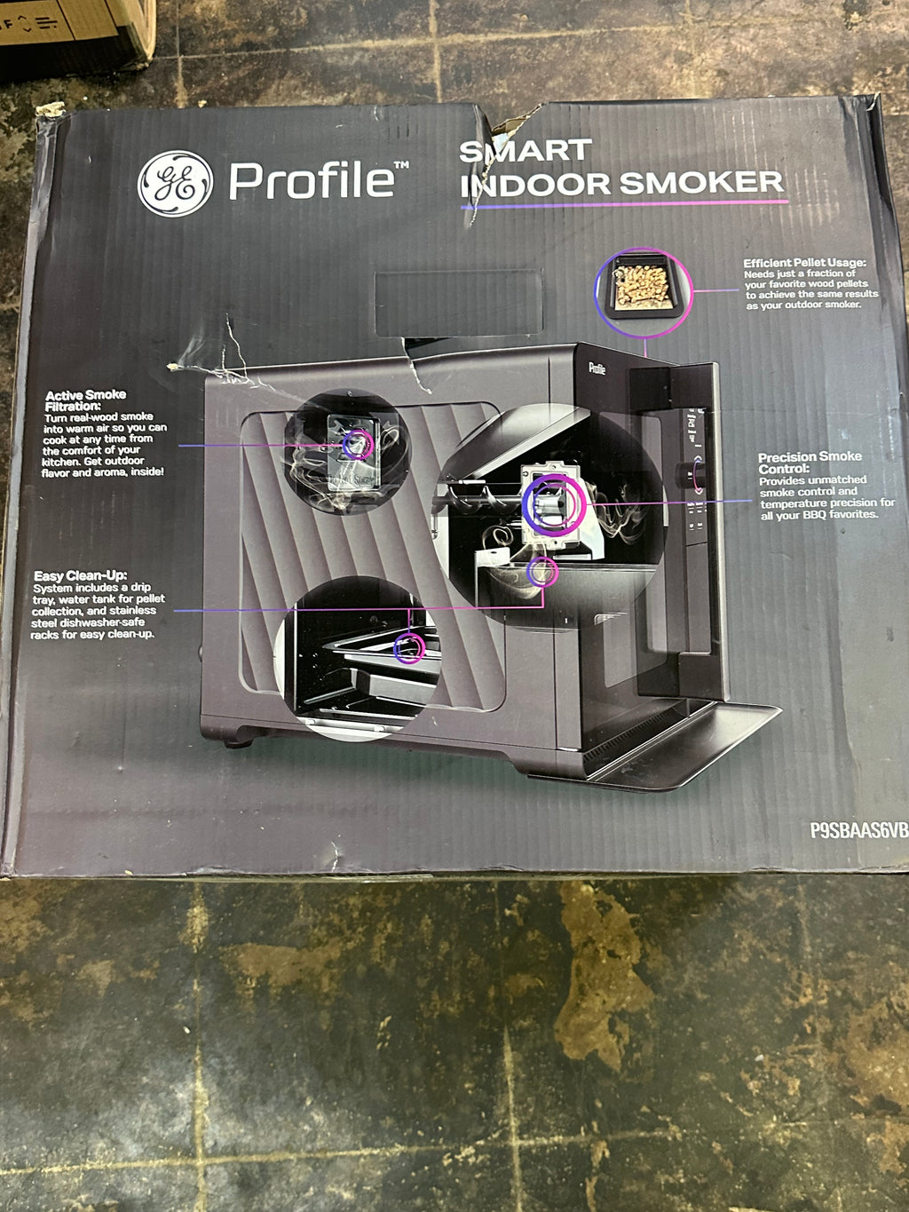 GE Profile™ Smart Indoor Pellet Smoker  Model #: P9SBAAS6VBB