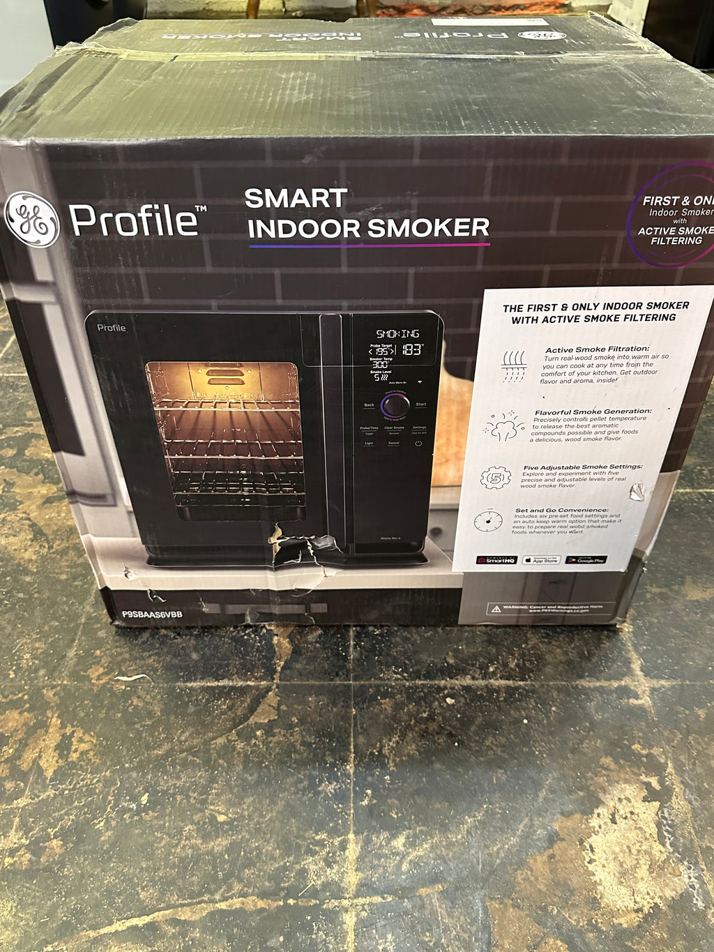 GE Profile™ Smart Indoor Pellet Smoker  Model #: P9SBAAS6VBB