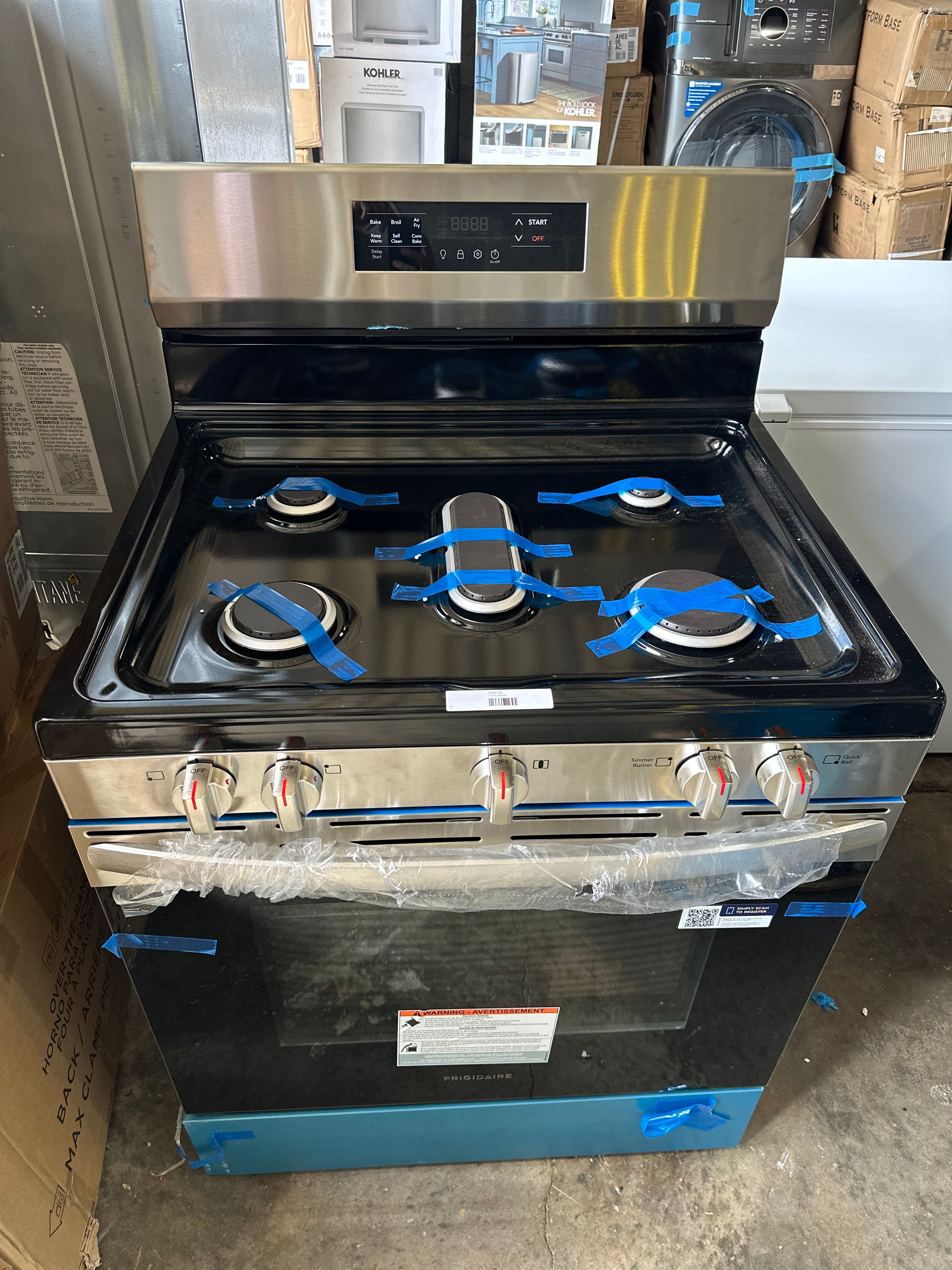 Frigidaire 30" Gas Range with Air Fry FCRG3083AS