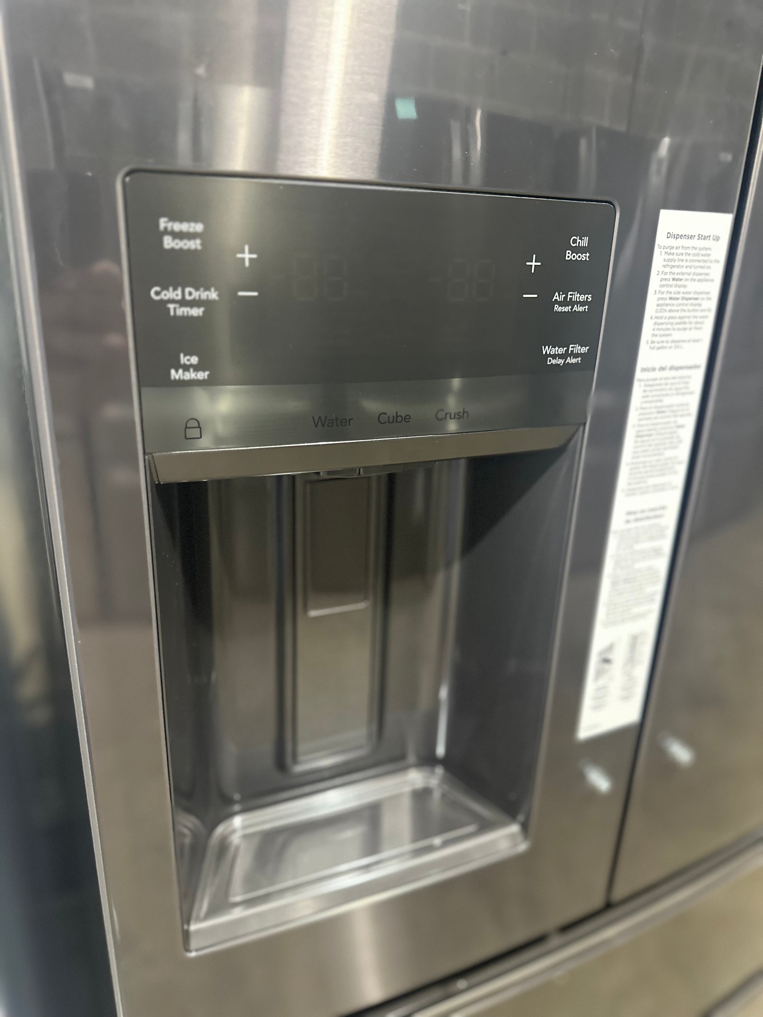 Frigidaire Gallery 36 in. 22 cu. ft. Counter-Depth 4-Door French Door Refrigerator in Smudge-Proof Black Stainless Steel