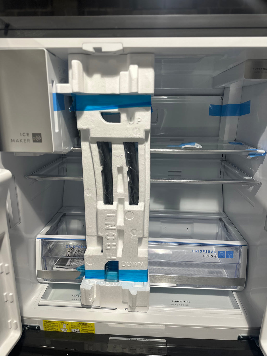 Frigidaire Gallery 36 in. 22 cu. ft. Counter-Depth 4-Door French Door Refrigerator in Smudge-Proof Black Stainless Steel