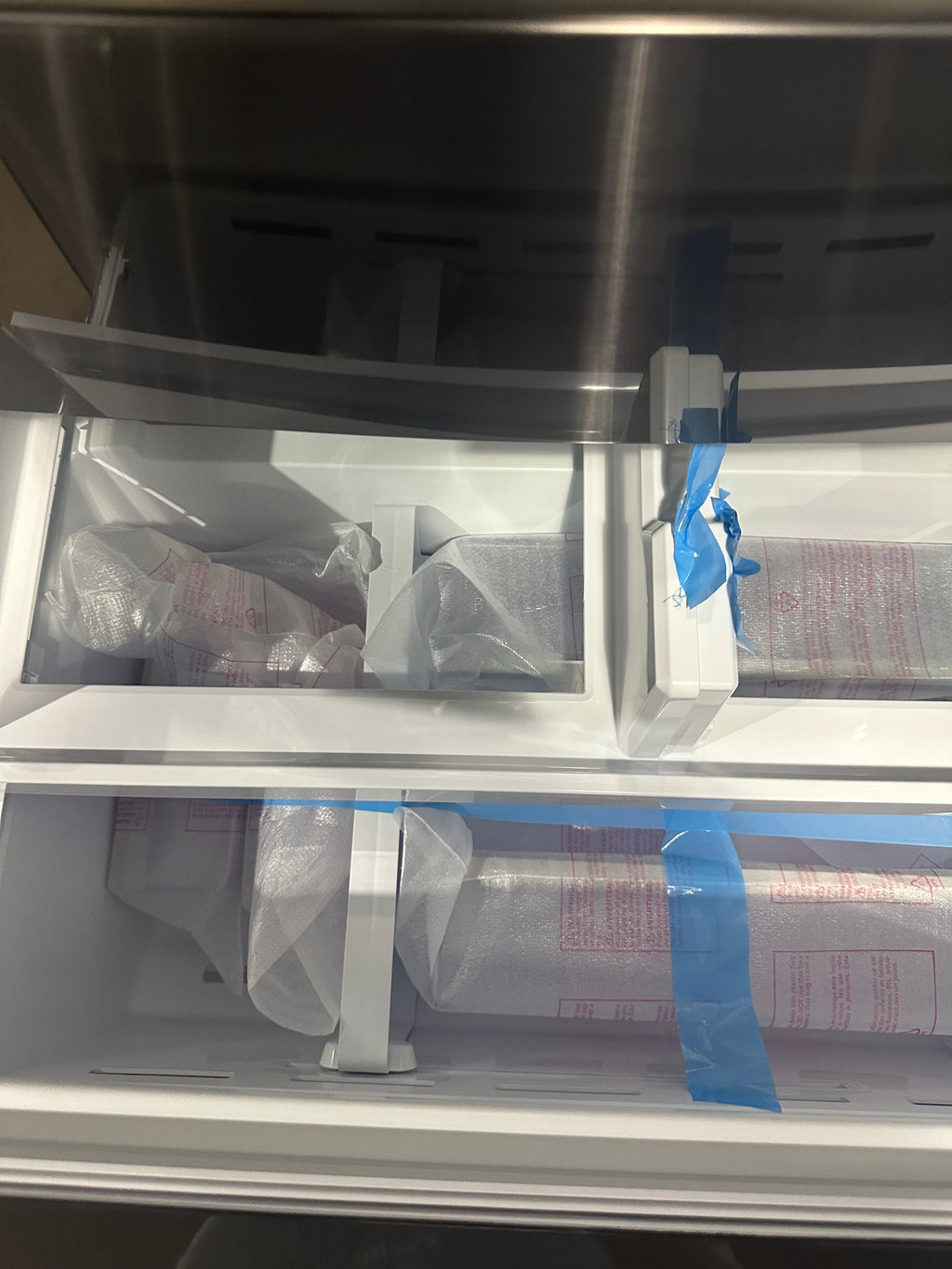 Frigidaire Gallery 36 in. 22 cu. ft. Counter-Depth 4-Door French Door Refrigerator in Smudge-Proof Black Stainless Steel