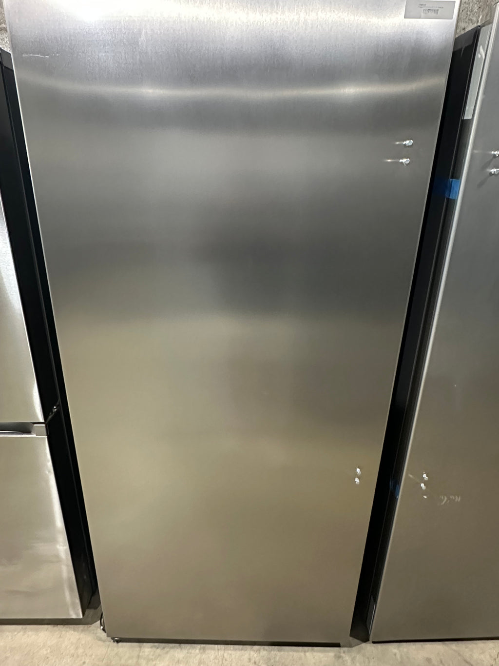 Stainless Steel Side-by-Side Column Refrigerator and Freezer Set