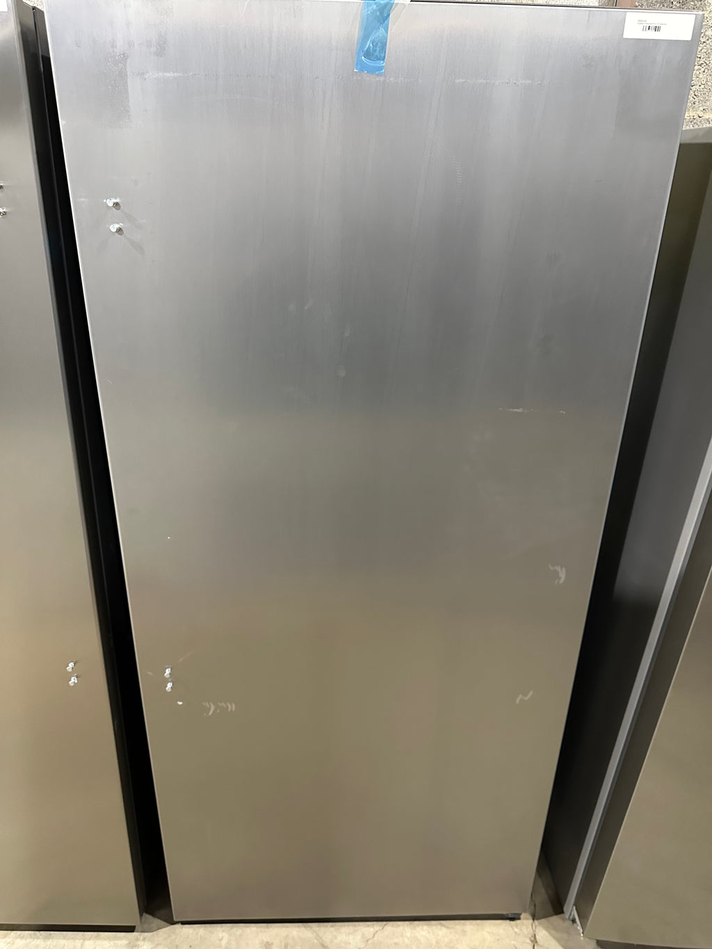 Stainless Steel Side-by-Side Column Refrigerator and Freezer Set