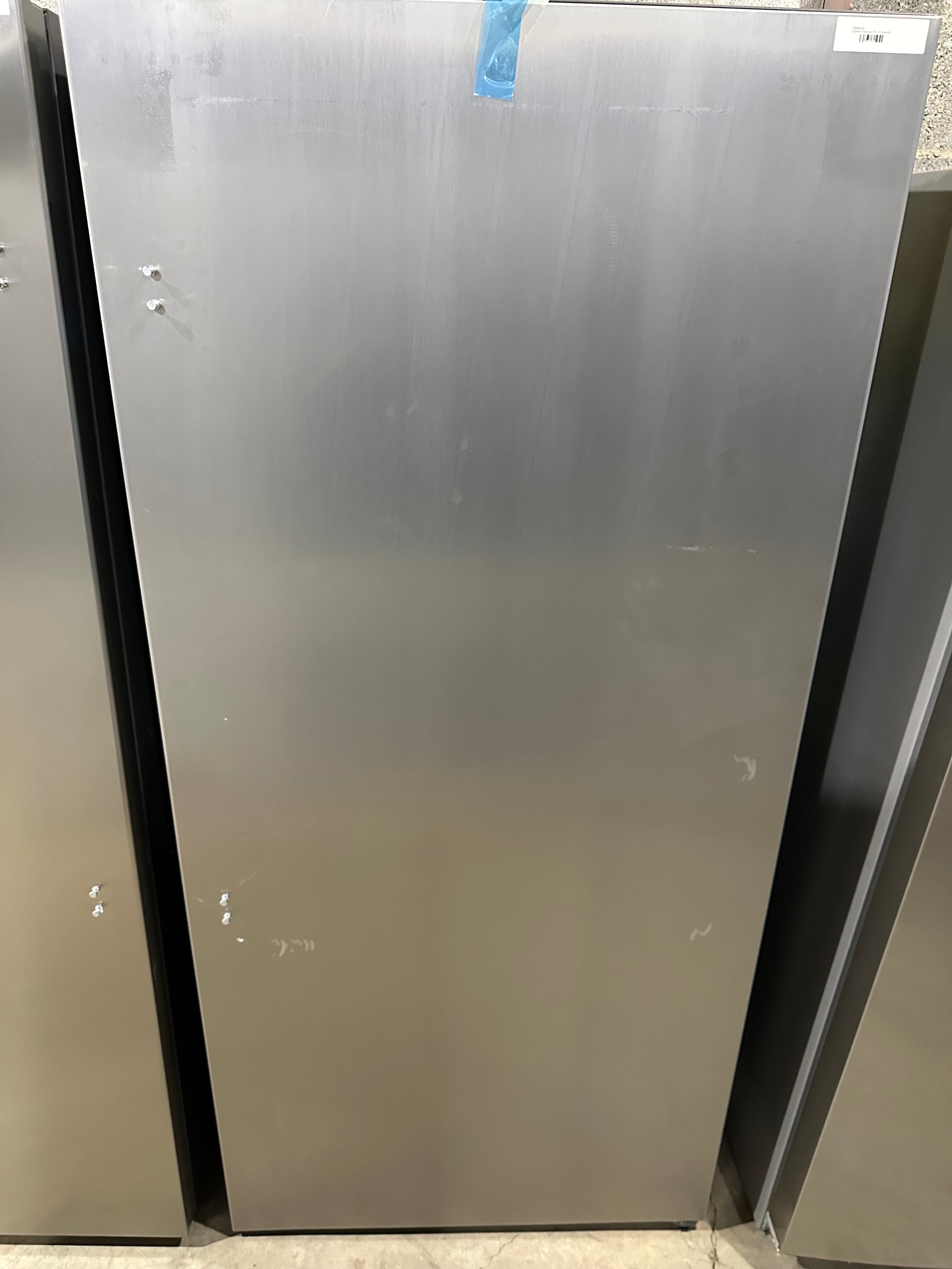 Stainless Steel Side-by-Side Column Refrigerator and Freezer Set