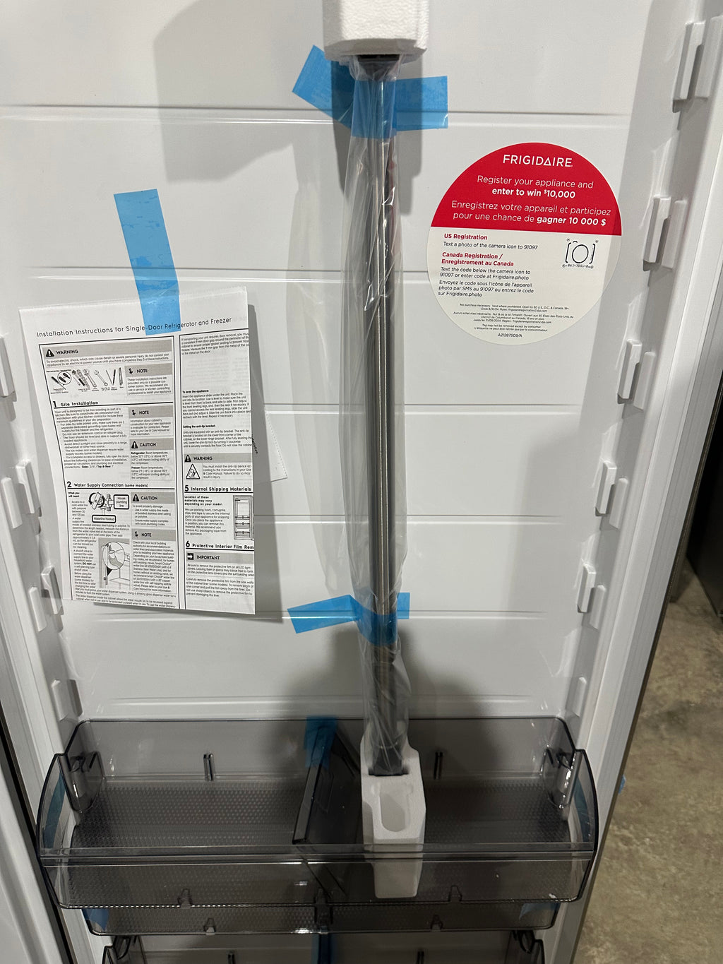 Stainless Steel Side-by-Side Column Refrigerator and Freezer Set