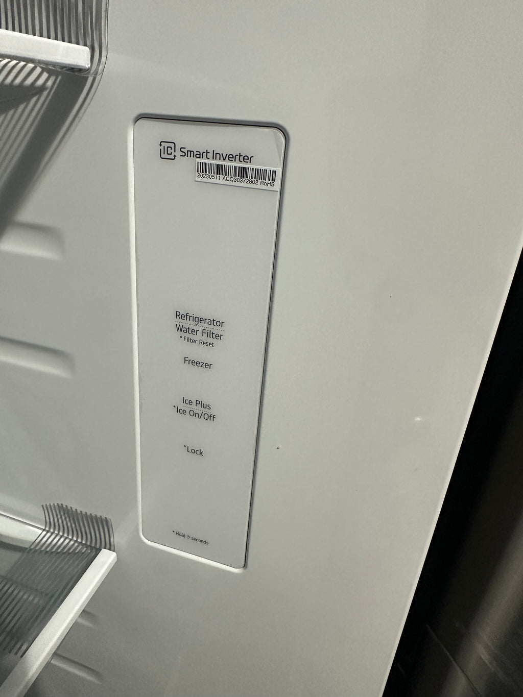 LG 36 Inch Wide 23 Cu. Ft. Side By Side Refrigerator with Ice and Water Dispenser Model: LRSXC2306S