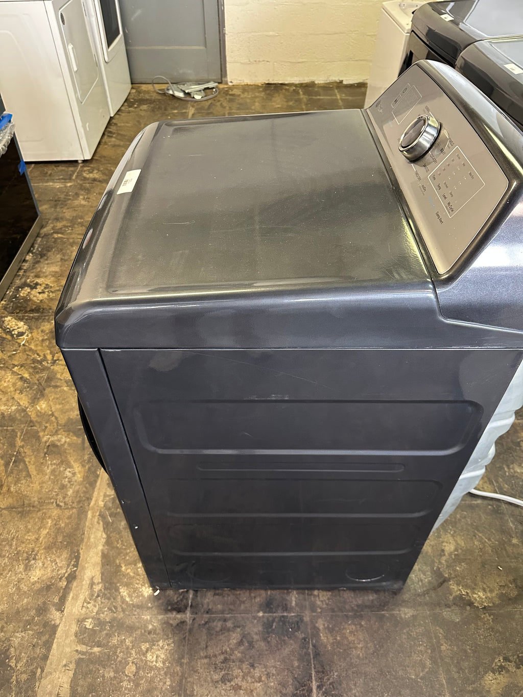 GE Profile™ ENERGY STAR® 7.4 cu. ft. Capacity aluminized alloy drum Electric Dryer with Sanitize Cycle and Sensor Dry  Model #: PTD60EBPRDG