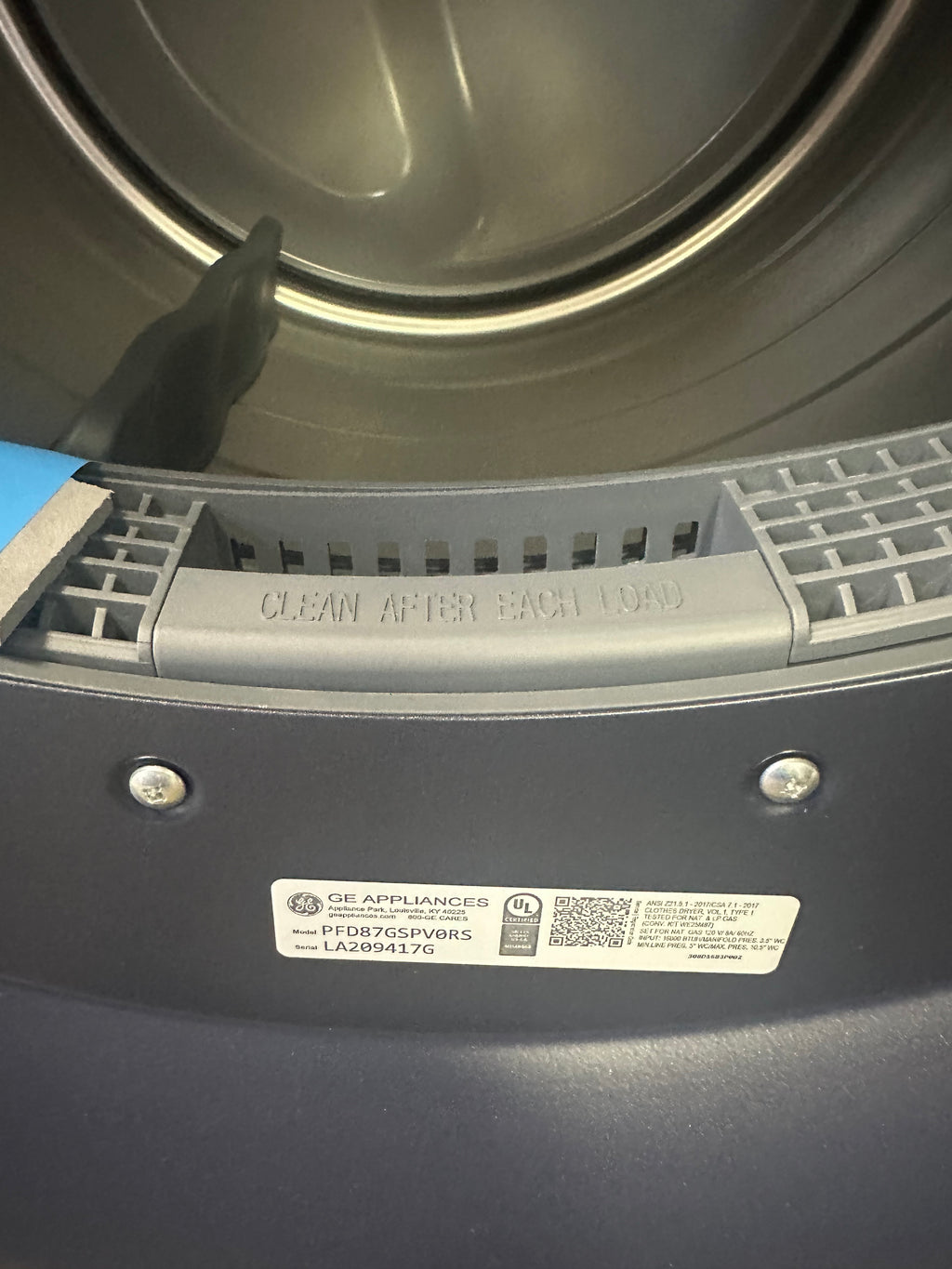 GE Profile™ 7.8 cu. ft. Capacity Smart Front Load Gas Dryer with Steam and Sanitize Cycle  Model #: PFD87GSPVRS