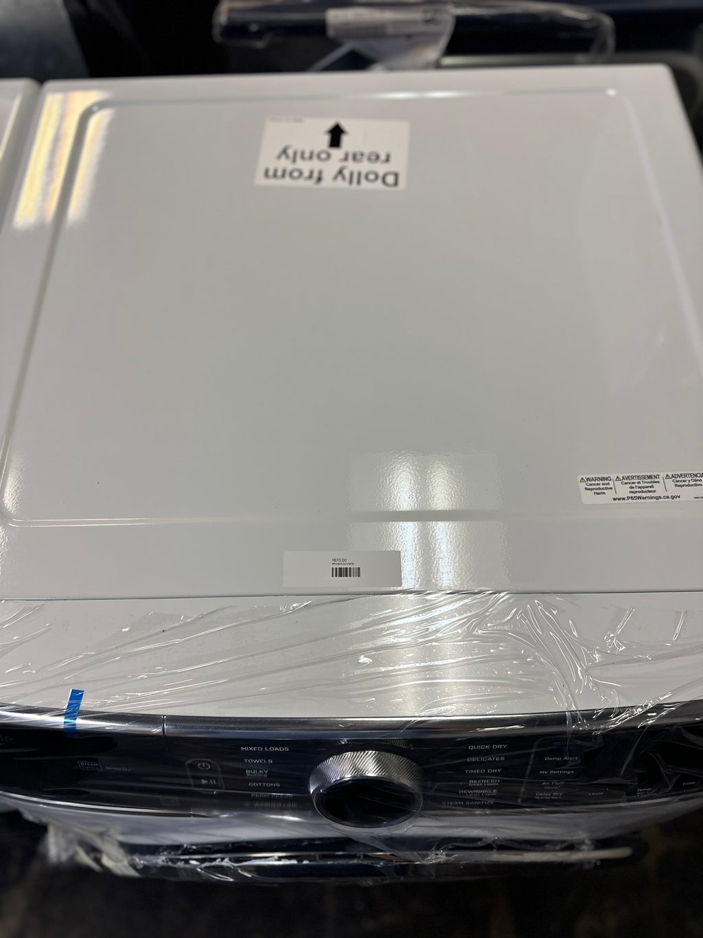 GE Profile™ 7.8 cu. ft. Capacity Smart Front Load Gas Dryer with Steam and Sanitize Cycle  Model #: PFD87GSSVWW