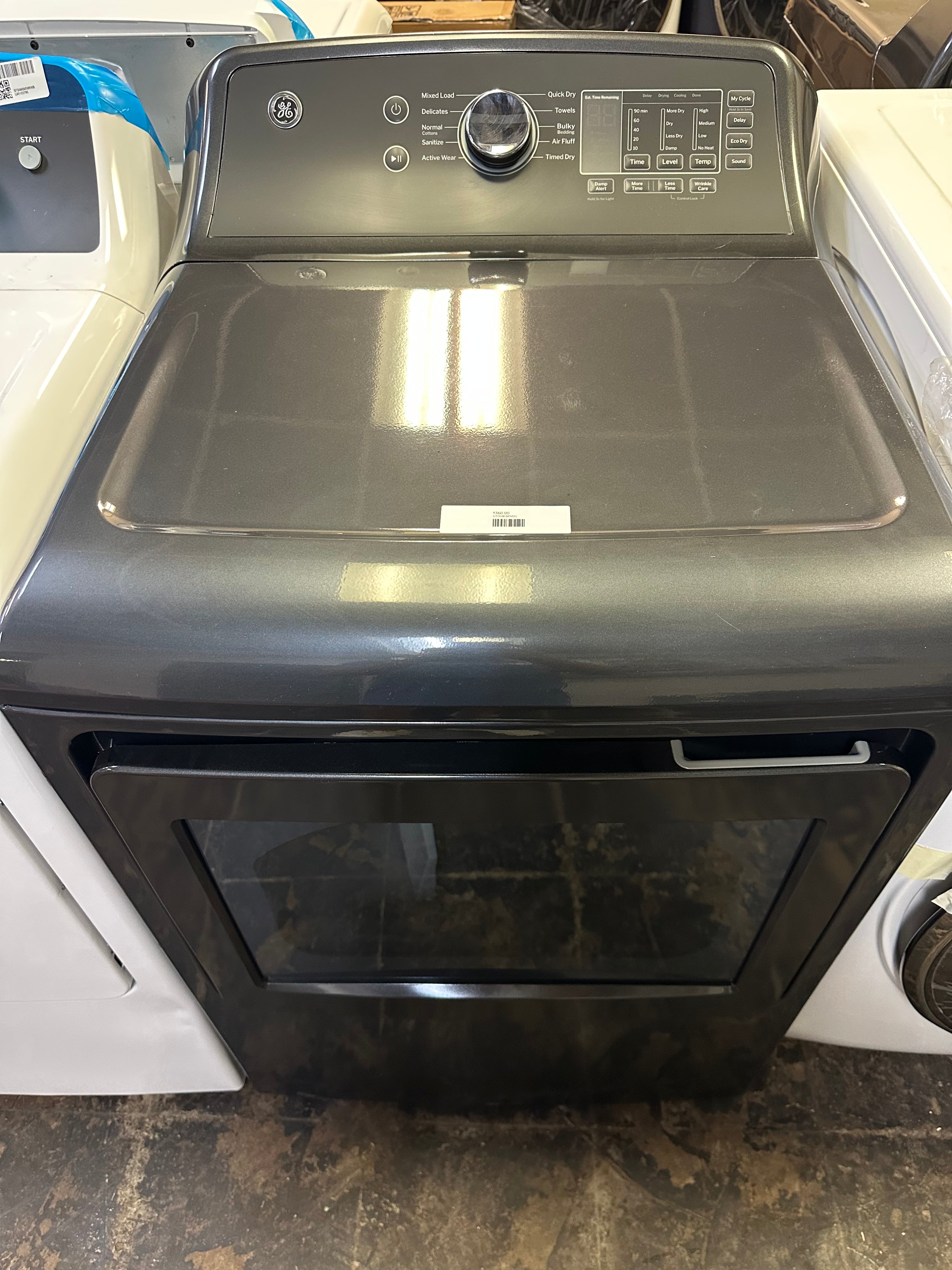 GE® 7.4 cu. ft. Capacity Electric Dryer with Up To 120 ft. Venting and Sensor Dry  Model #: GTD58EBPVDG