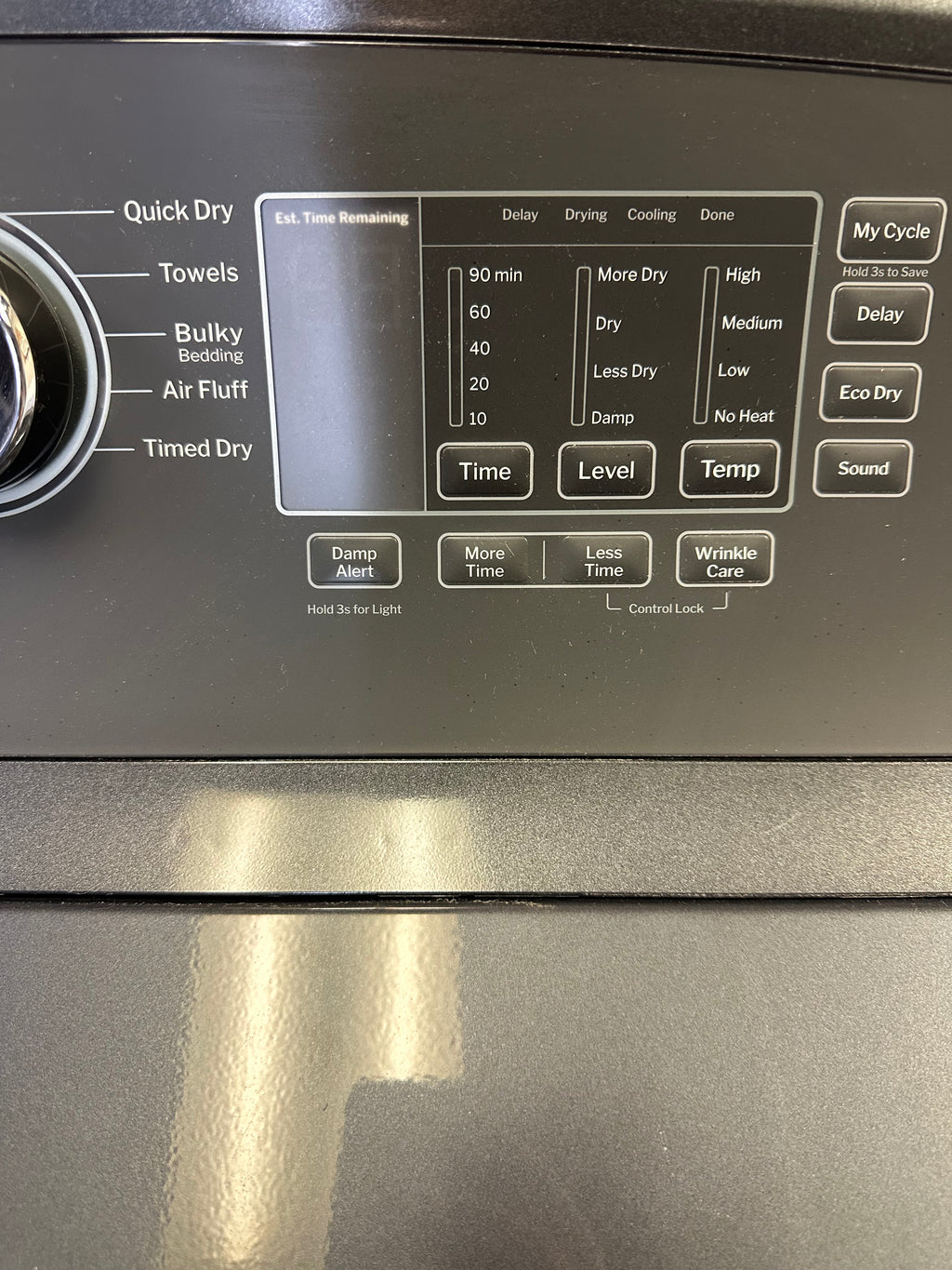 GE® 7.4 cu. ft. Capacity Electric Dryer with Up To 120 ft. Venting and Sensor Dry  Model #: GTD58EBPVDG