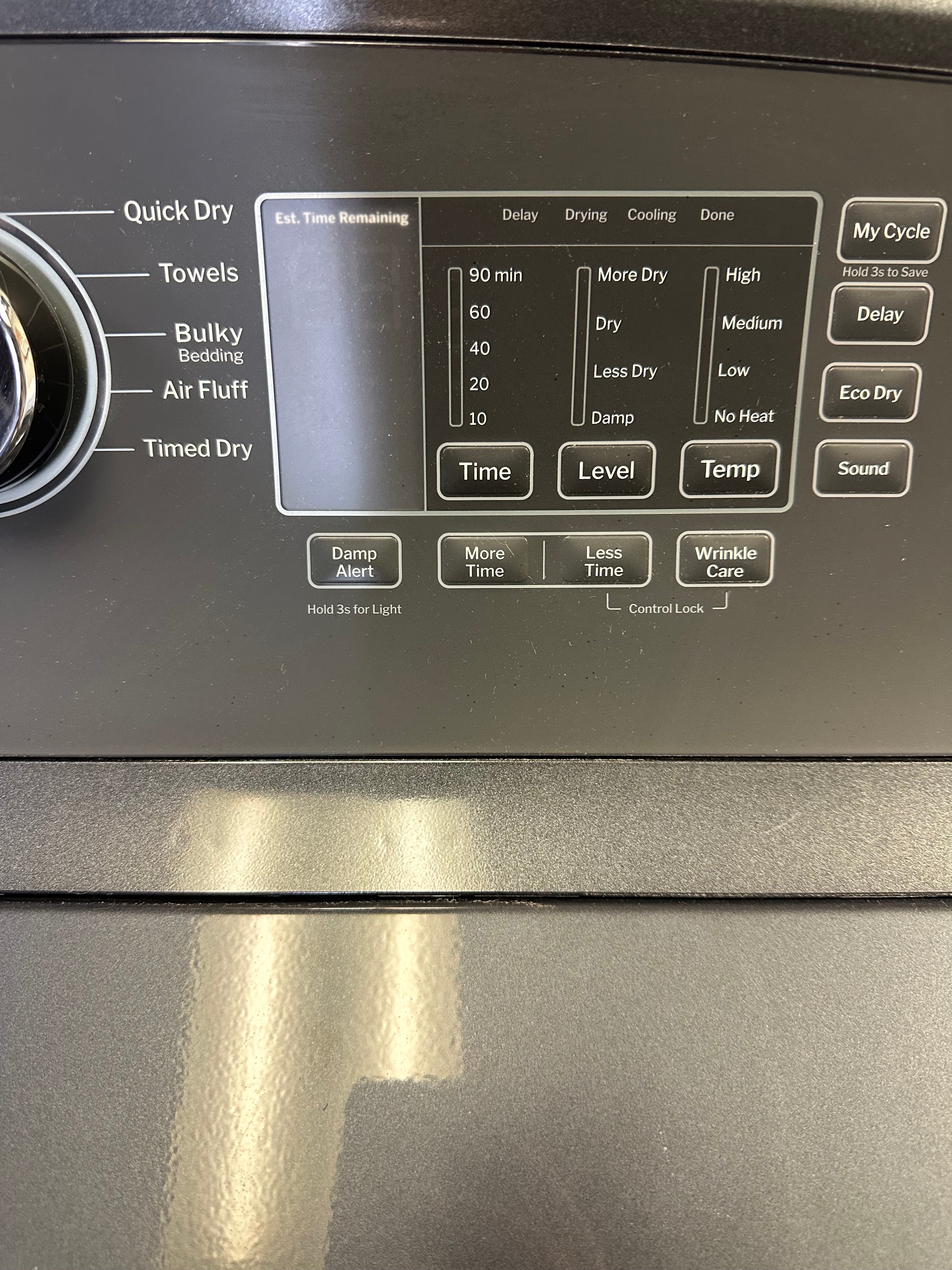 GE® 7.4 cu. ft. Capacity Electric Dryer with Up To 120 ft. Venting and Sensor Dry  Model #: GTD58EBPVDG