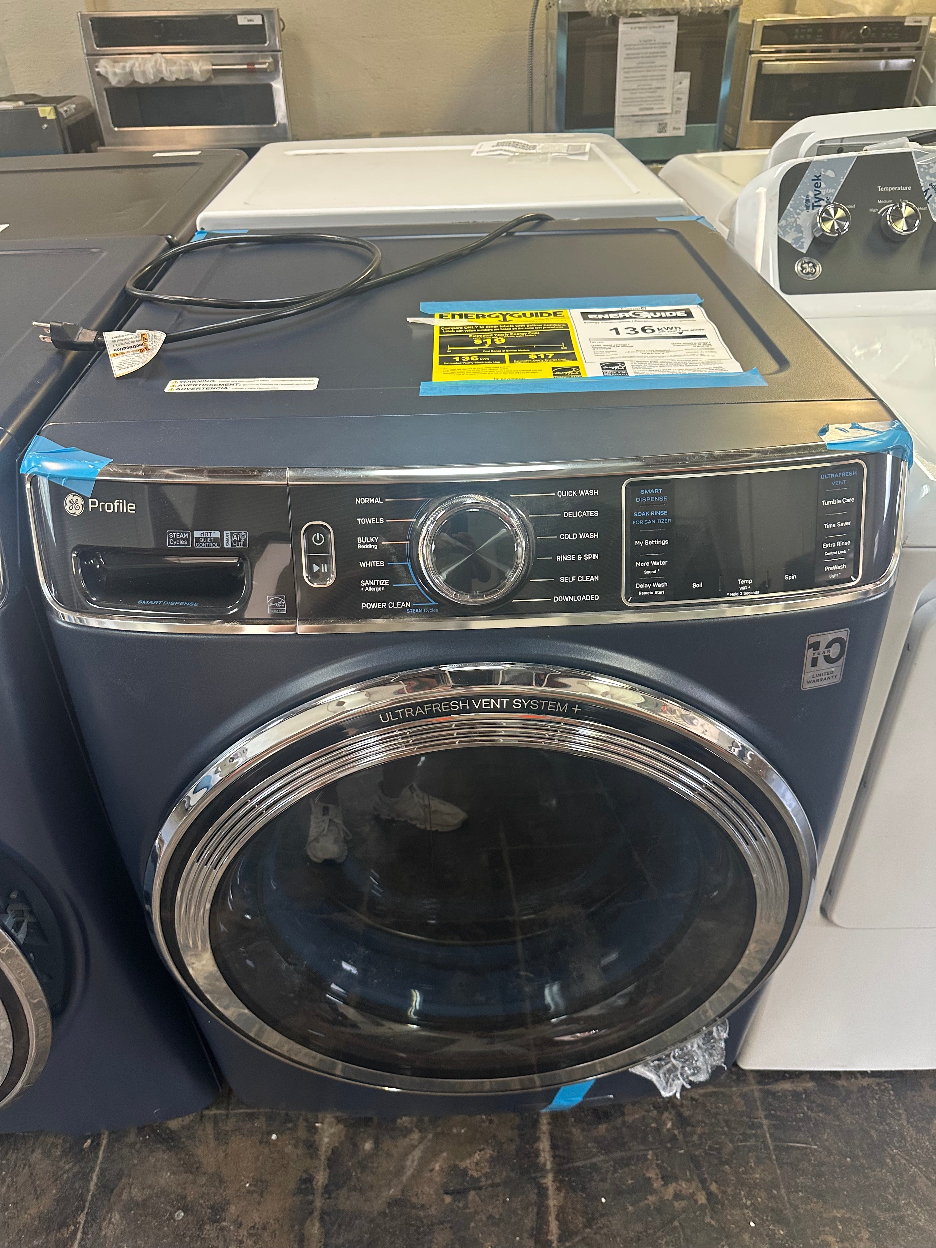 GE Profile™ 5.3 cu. ft. Capacity Smart Front Load ENERGY STAR® Washer with UltraFresh™ Vent System+ with OdorBlock™ Model #: PFW870SPVRS