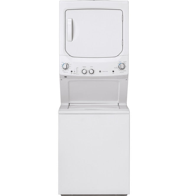 GE Unitized Spacemaker® 3.8 cu. ft. Capacity Washer with Stainless Steel Basket and 5.9 cu. ft.  Model #:GUD27GSSMWW