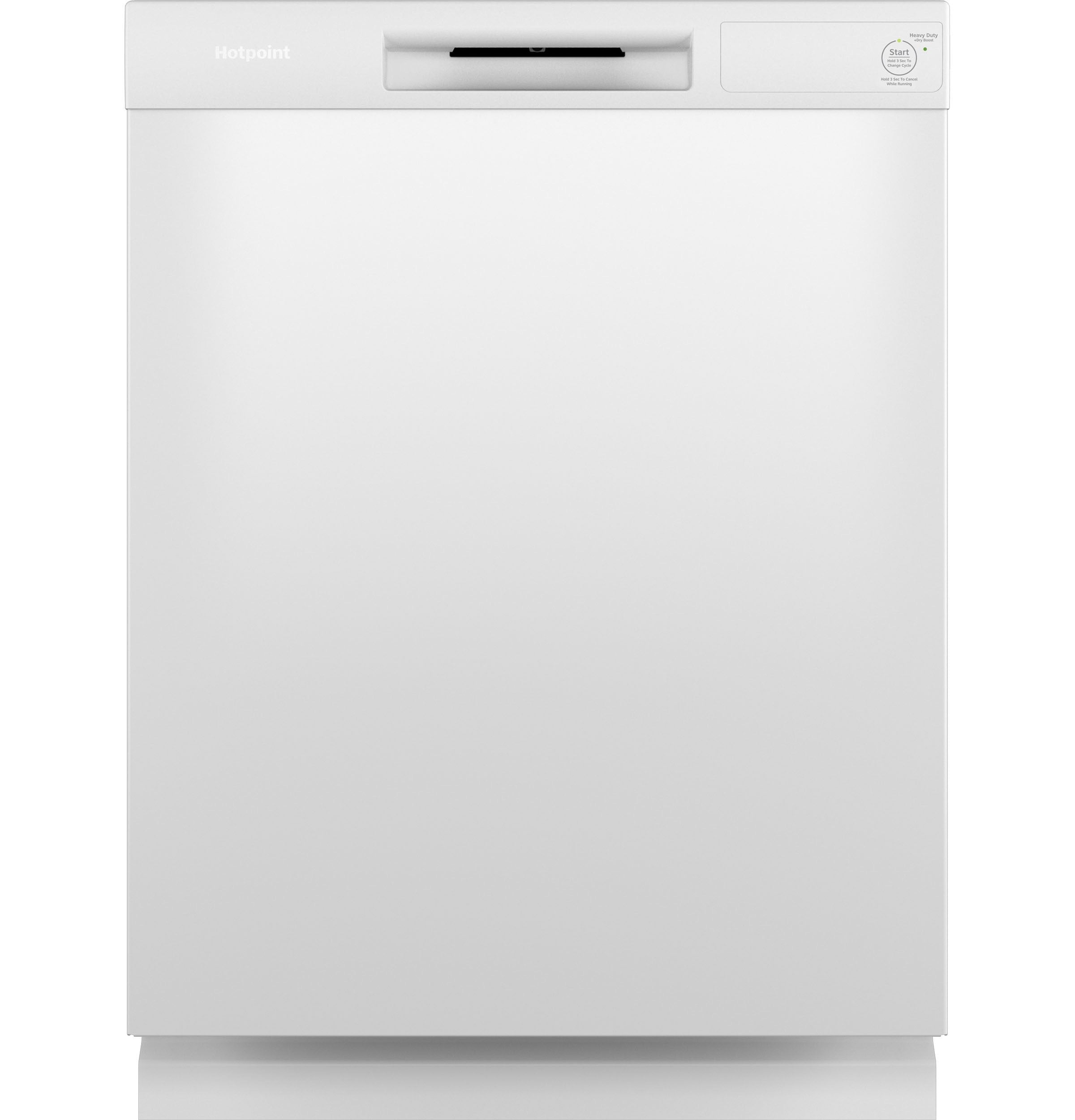 HOTPOINT® ONE BUTTON DISHWASHER WITH PLASTIC INTERIOR model #HDF310PGRWW
