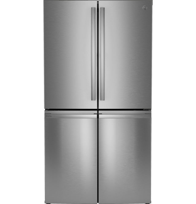 GE Profile™ ENERGY STAR® 28.4 Cu. Ft. Quad-Door Refrigerator with Dual-Dispense AutoFill Pitcher and Door in Door Model #: PAD28BYTFS