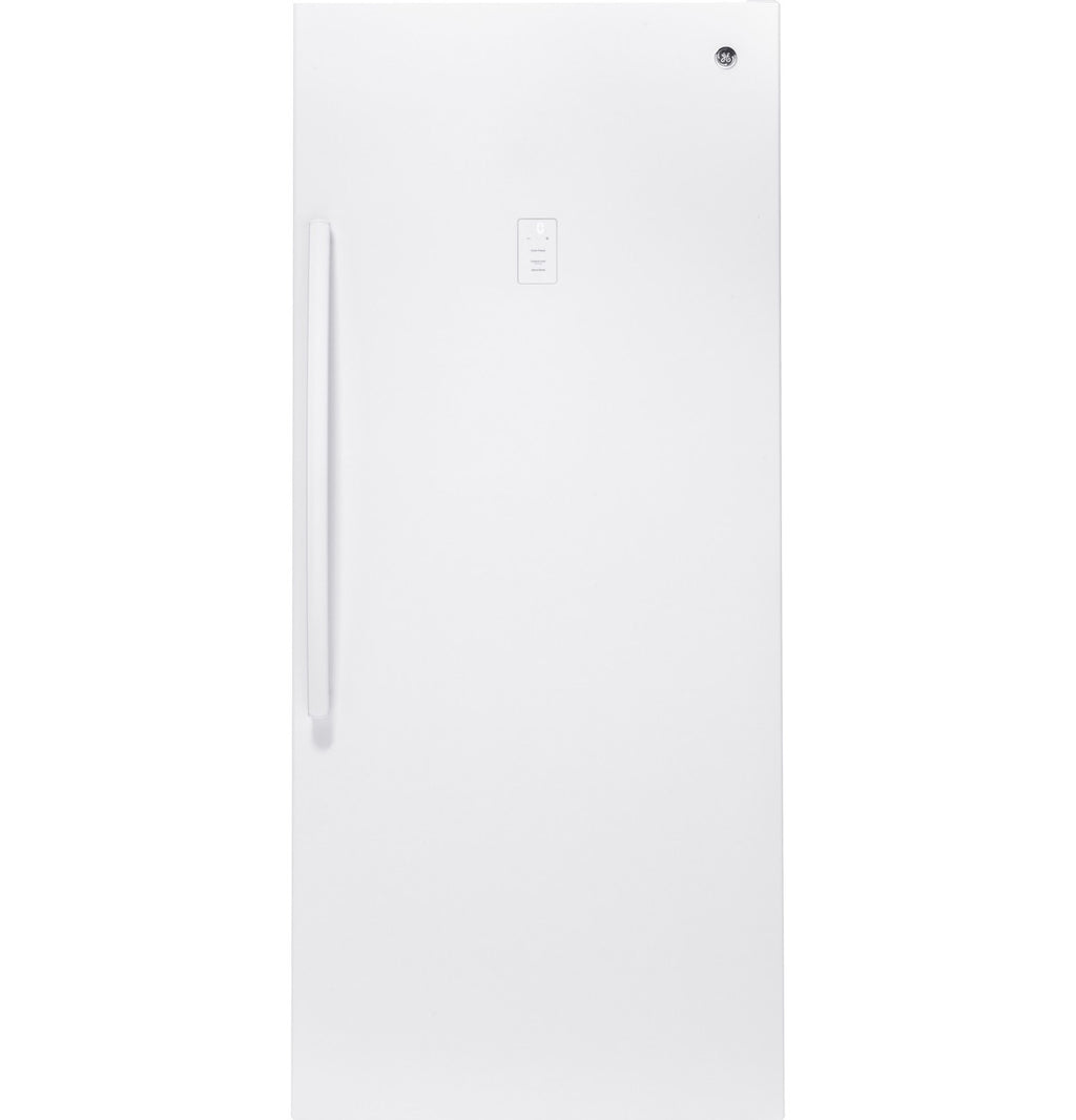 GE® ENERGY STAR® 21.3 Cu. Ft. Frost-Free Garage Ready Upright Freezer  Model #: FUF21DLRWW